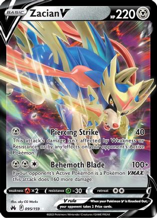 Zacian V 95/159 - Crown Zenith Holofoil