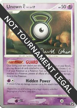 Unown [G] - 2009 (David Cohen) 57 - World Championship Decks