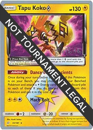 Tapu Koko Prism Star - 2019 (Haruki Miyamoto) 51 - World Championship Decks