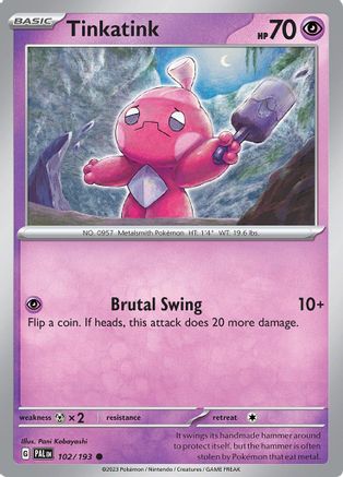 Tinkatink 102 - SV02 Paldea Evolved Reverse Holofoil