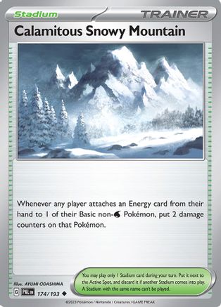 Calamitous Snowy Mountain 174 - SV02 Paldea Evolved Reverse Holofoil