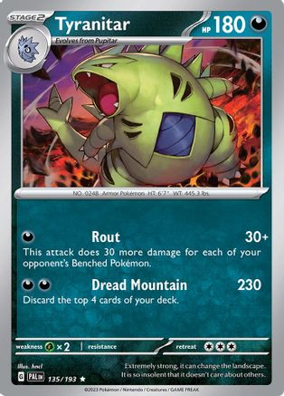 Tyranitar 135 - SV02 Paldea Evolved Holofoil