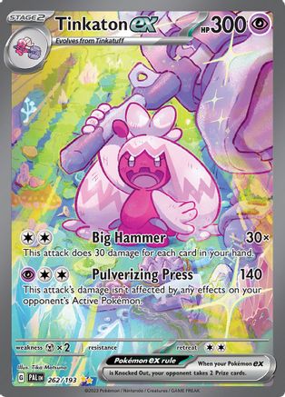 Tinkaton ex 262 - SV02 Paldea Evolved Holofoil