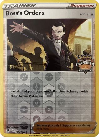 Boss's Orders - 154/192 (Regional Championships) [Staff] 154 - League & Championship Cards Reverse Holofoil