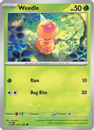 Weedle 13 - SV Scarlet and Violet 151 Reverse Holofoil