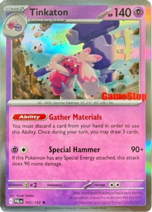 Tinkaton - 105/193 (GameStop Exclusive) 105 - SV Scarlet & Violet Promo Cards Holofoil