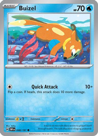 Buizel 48 - SV03 Obsidian Flames Reverse Holofoil