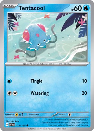 Tentacool 72 - SV Scarlet and Violet 151 Reverse Holofoil