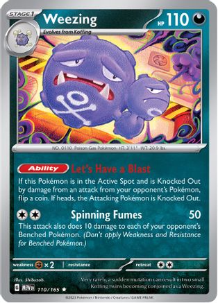 Weezing 110 - SV Scarlet and Violet 151 Reverse Holofoil