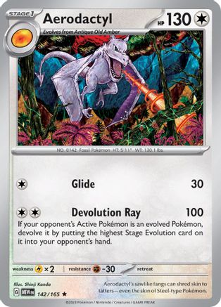 Aerodactyl 142 - SV Scarlet and Violet 151 Reverse Holofoil