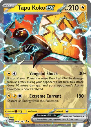 Tapu Koko ex 68 - SV04 Paradox Rift Holofoil