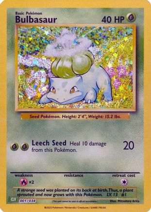 Bulbasaur 1 - Trading Card Game Classic Holofoil