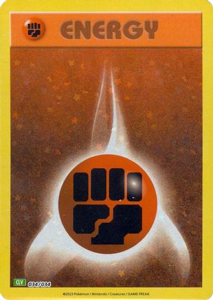 Basic Fighting Energy 34 - Trading Card Game Classic Holofoil