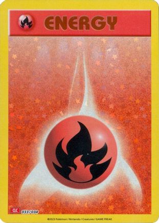 Basic Fire Energy 33 - Trading Card Game Classic Holofoil