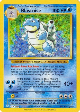 Blastoise 3 - Trading Card Game Classic Holofoil