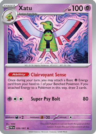 Xatu 26 - SV Paldean Fates Holofoil