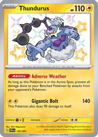 Thundurus 139 - SV Paldean Fates Holofoil