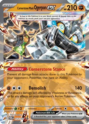 Cornerstone Mask Ogerpon ex 112 - SV06 Twilight Masquerade Holofoil