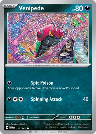 Venipede 115 - SV06 Twilight Masquerade Reverse Holofoil