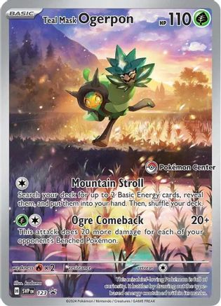 Teal Mask Ogerpon (Pokemon Center Exclusive) 123 - SV Scarlet & Violet Promo Cards Holofoil