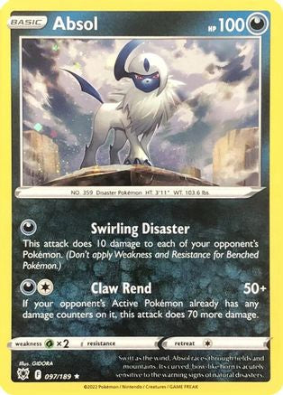 Absol - 097/189 (Cosmos Holo) 97 - Miscellaneous Cards & Products Holofoil