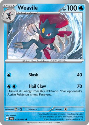 Weavile 14 - SV Shrouded Fable Reverse Holofoil