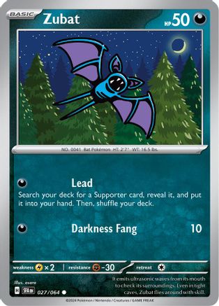 Zubat 27 - SV Shrouded Fable Reverse Holofoil