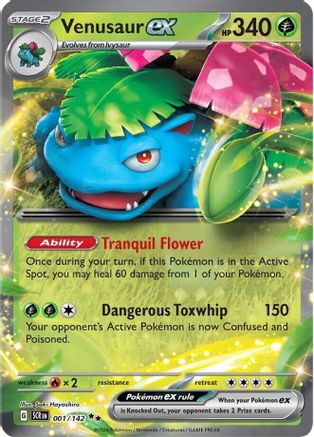 Venusaur ex 001/142 - SV07 Stellar Crown Holofoil