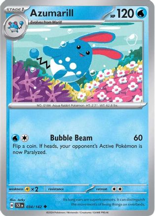 Azumarill 34 - SV07 Stellar Crown Reverse Holofoil