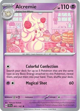 Alcremie 65 - SV07 Stellar Crown Reverse Holofoil