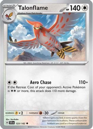 Talonflame 123 - SV07 Stellar Crown Reverse Holofoil