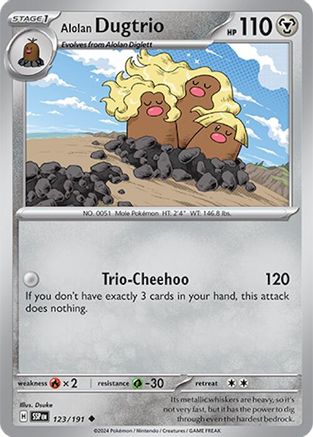 Alolan Dugtrio 123 - SV08 Surging Sparks