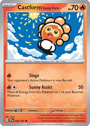 Castform Sunny Form 20 - SV08 Surging Sparks