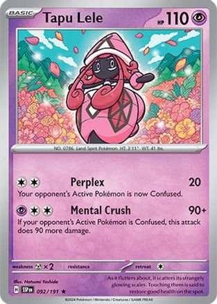 Tapu Lele 92 - SV08 Surging Sparks Holofoil