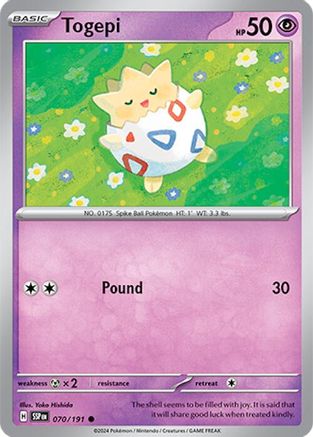 Togepi 70 - SV08 Surging Sparks Reverse Holofoil