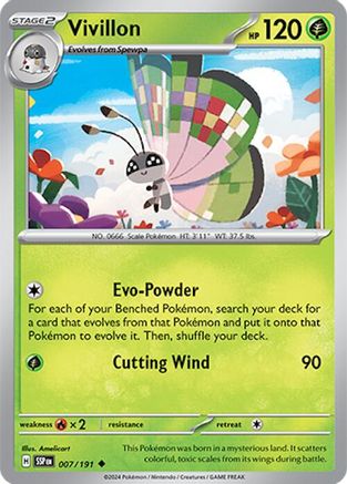 Vivillon 7 - SV08 Surging Sparks Reverse Holofoil