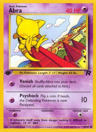 Abra 49/82 - Team Rocket 1st Edition