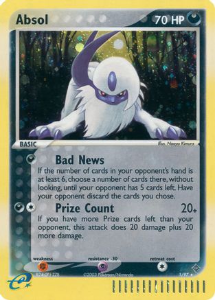 Absol 1/97 - Dragon Holofoil