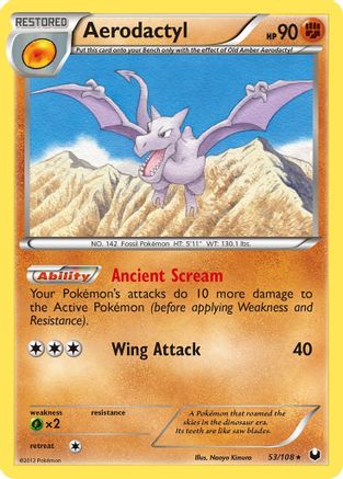 Aerodactyl 53/108 - Dark Explorers Reverse Holofoil