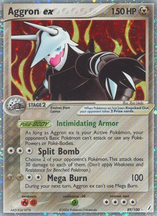 Aggron ex 89/100 - Crystal Guardians Holofoil