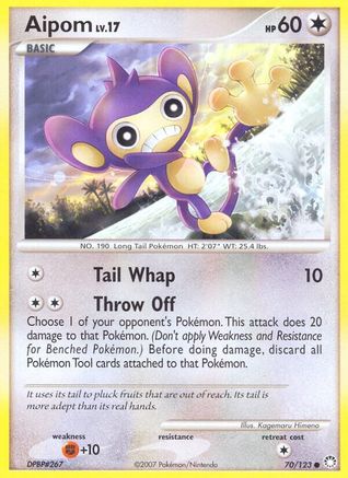 Aipom 70/123 - Mysterious Treasures Reverse Holofoil