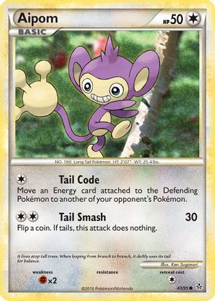 Aipom 43/95 - HSUnleashed Reverse Holofoil