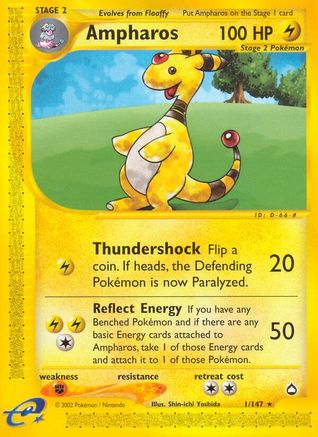 Ampharos 1/147 - Aquapolis Reverse Holofoil