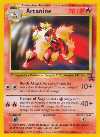 Arcanine 6/53 - Wizards Black Star Promos