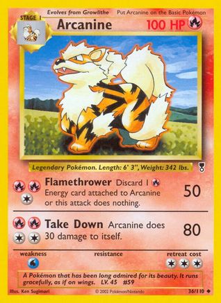 Arcanine 36/110 - Legendary Collection Reverse Holofoil