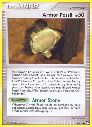 Armor Fossil 116/123 - Mysterious Treasures Reverse Holofoil