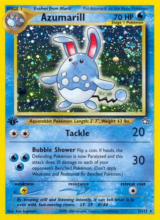 Azumarill 2/111 - Neo Genesis 1st Edition Holofoil