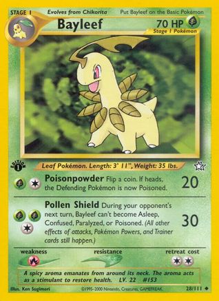 Bayleef 28/111 - Neo Genesis 1st Edition