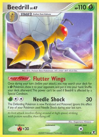 Beedrill 15/111 - Rising Rivals Reverse Holofoil