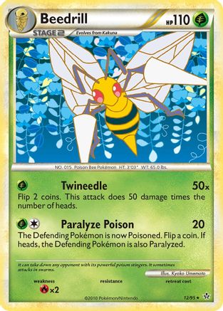 Beedrill 12/95 - HSUnleashed Reverse Holofoil